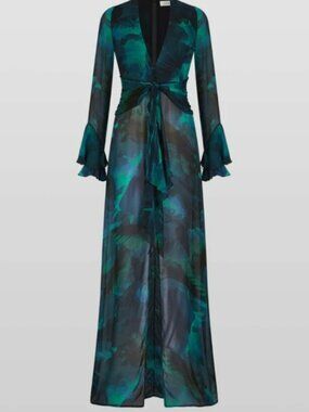 Rat & Boa | Dresses | Nwt Rat Boa Harlequin Palm Palm Dress Green | Poshmark